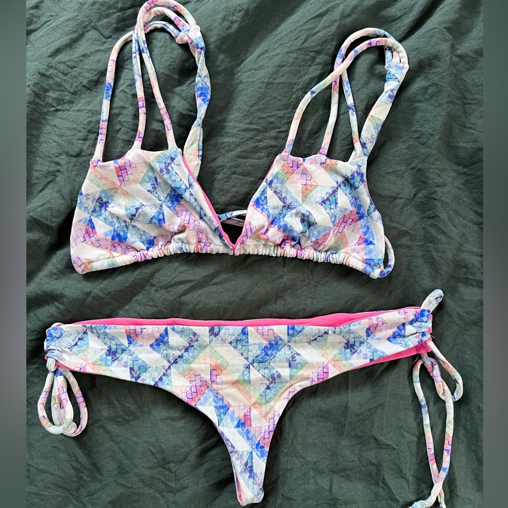 San Lorenzo Multicolor Geometric Bikini